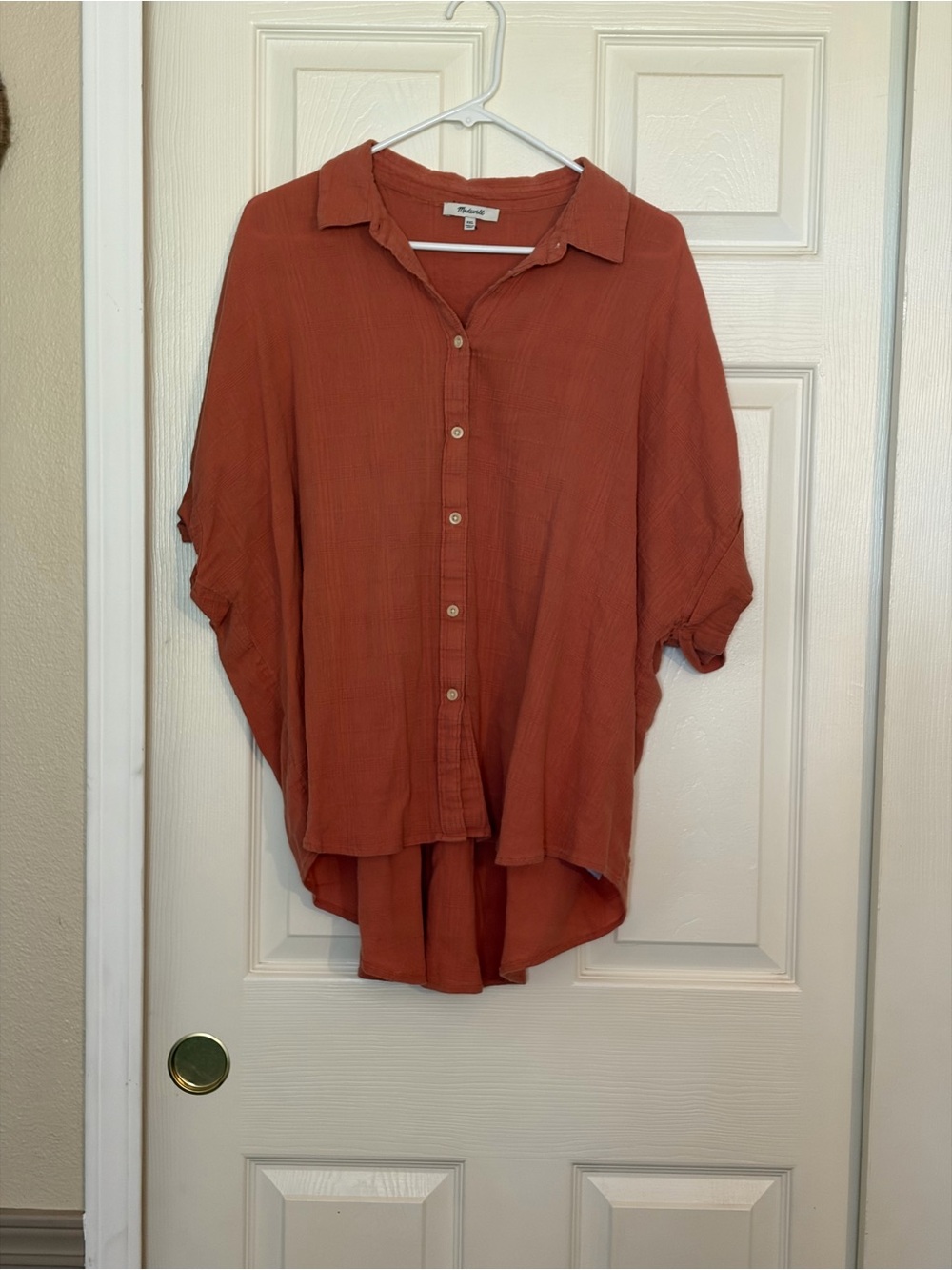 Madewell Terracotta Button-Down Blouse